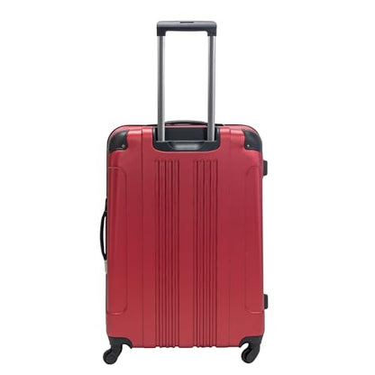 Kenneth Cole REACTION Out of Bounds Lightweight Hardshell 4-Wheel Spinner Luggage, Scarlet Red, 28-Inch Checked - color: Scarlet Red, size: 28-Inch Checked