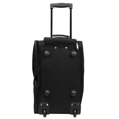 Hipack Carry-on Rolling Duffle Bag - color: Black