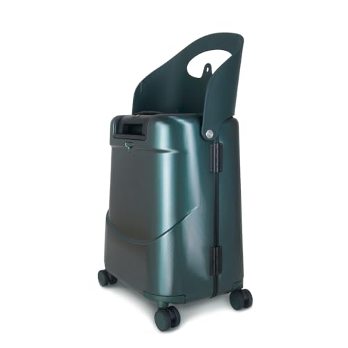 MiaMily Kids Ride-On Carry On Luggage, Hard Shell Suitcase - color: Forest Green