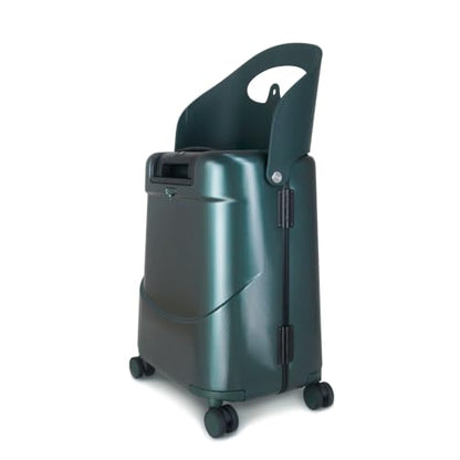 MiaMily Kids Ride-On Carry On Luggage, Hard Shell Suitcase - color: Forest Green