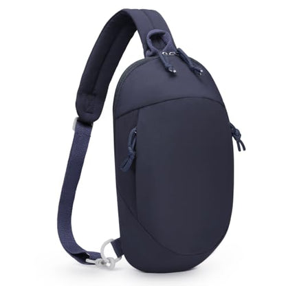 Small Sling Bag with RFID Blocking Mini Fanny Pack, Dark Blue - color: Dark Blue