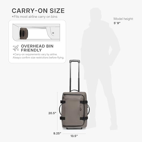 Traveler's Choice Softside Upright Wheeled Duffel Bag - color: Dark Brown