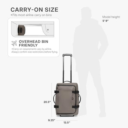 Traveler's Choice Softside Upright Wheeled Duffel Bag - color: Dark Brown
