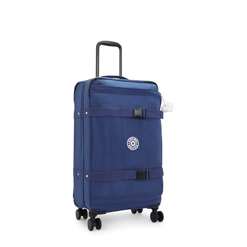 Kipling Women's Spontaneous Medium Softside Spinner Wheel Luggage, Integrated TSA Accepted Lock - color: Casual Blue C
