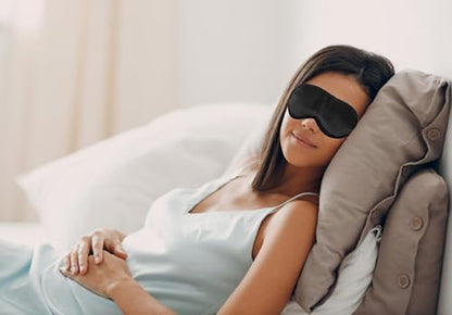 Black Eye Mask Soft and Comfortable Fabric Eye Shade Cover Travel Nap - size: 1 Count (Pack of 1)