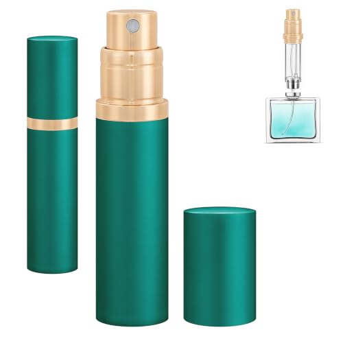 5ml Travel Refillable Perfume Atomizer Bottle Pocket Fragrance Spray, Green - color: Green