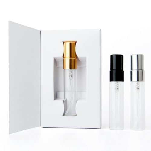 ZJchao Perfume Empty Bottle Gift Package Box 10ml Travel Size Spray Bottle Essential Oil Container Set of 10 Black White Cardboard Paper Packaging