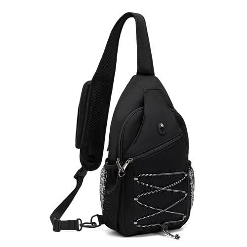 OSOCE Anti-Theft Sling Bag, Crossbody Bag for Men, Water-Resistant, 1.0L - color: Black V1.0, size: Large