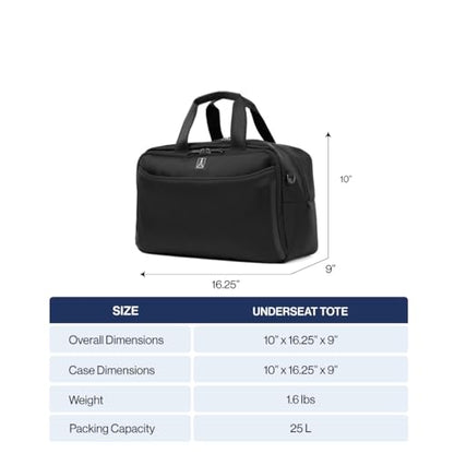 Travelpro Crew Classic Softside Carry-On Underseat Tote Bag, Black - color: Black