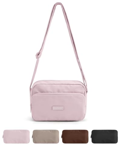 BAGSMART Mini Foldable Crossbody Bags for Women, Cute Travel Purses - color: Pink
