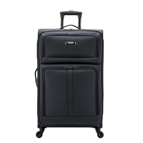 U.S. Traveler Anzio Softside Expandable Luggage with Spinner Wheels, Dark Grey, 30-Inch Large - color: Dark Grey, size: 30-Inch Large