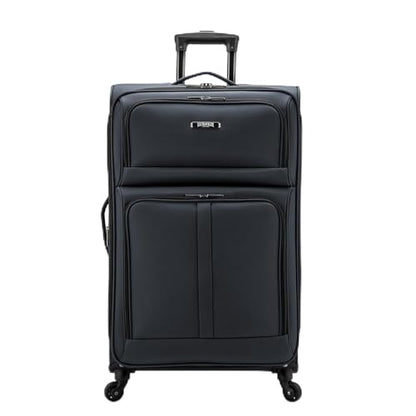 U.S. Traveler Anzio Softside Expandable Luggage with Spinner Wheels, Dark Grey, 30-Inch Large - color: Dark Grey, size: 30-Inch Large