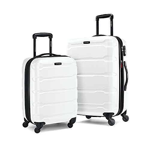 Samsonite Omni PC Hardside Expandable Luggage with Spinner Wheels, White, 2-Piece Set (20/24) - color: White, size: 2-Piece Set (20/24)