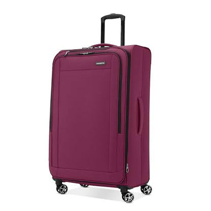 Samsonite Saire LTE Softside Expandable Luggage with Spinners | Raspberry | 3PC (CO/MED/LG) - color: Raspberry, size: 3-Piece Set (Carry on/Medium/Large)