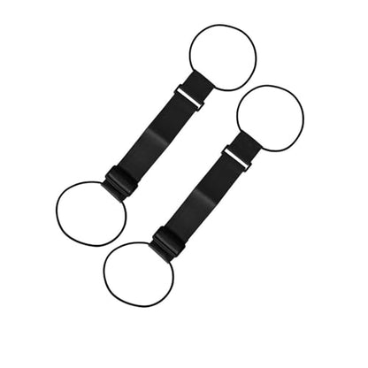 Luggage Connector Straps,Adjustable Bag Luggage Straps 2PCS Black+Black - color: Black+Black