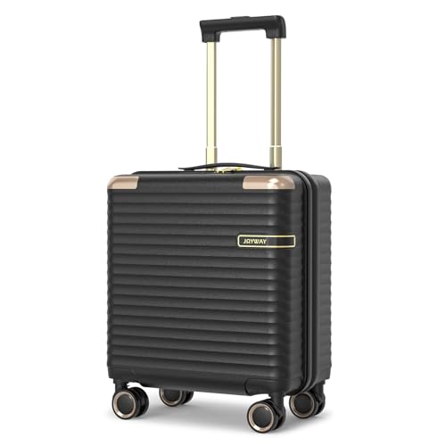 Joyway Carry on Luggage Airline Approved with TSA Lock, Hard Shell 18 Inch Travel Carry-on Suitcase with Spinner Wheels (Black, 18 Inch Luggage) - color: Black