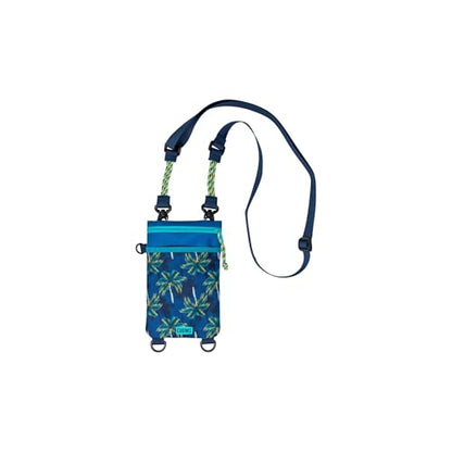 Chums Rover Phone Tote - Crossbody Bag with Adjustable Strap - Tactical Sling Bag for Women & Men w/Multiple Pockets - color: Palm Tree