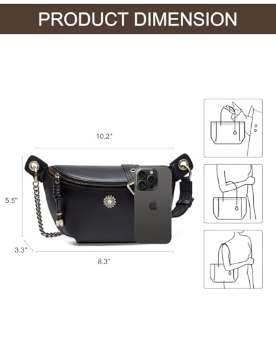 7L Sling Bag Crossbody Bags for Women Fanny Packs Purses Cross Body Bag for Woman Small backpack Travel Shoulder Bag handbags - color: 5-black