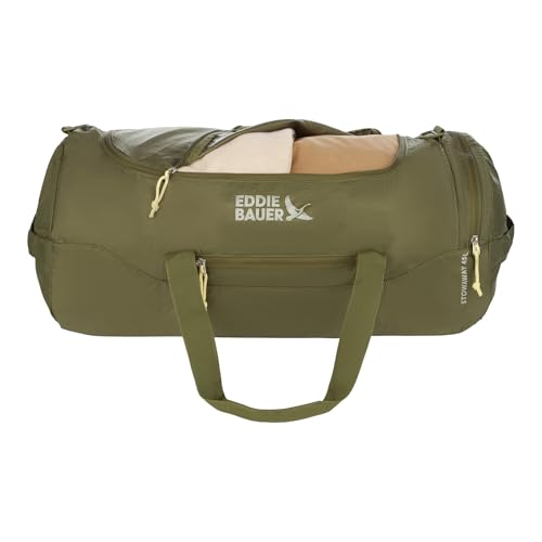 Eddie Bauer Stowaway Packable Duffel Bag | Travel | Foldable | Lightweight | Durable | Ripstop Polyester, 45L, Irish Moss - color: Irish Green