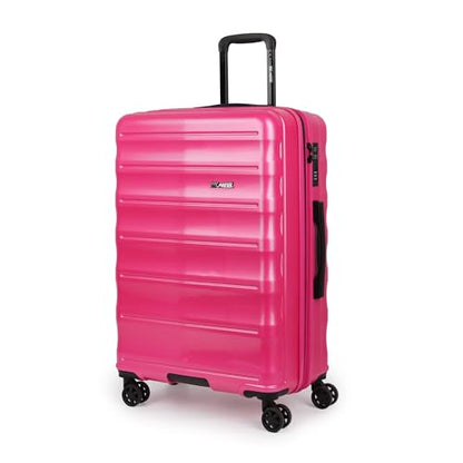Luggage 25 inch,Expandable 20% Suitcase,w/TSA LOCK - color: Hotpink, size: Checked-Medium 25-Inch