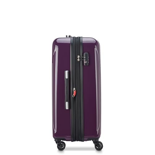 DELSEY Paris Helium Aero, 24 Inch Checked-Medium Luggage, Plum - color: Plum, size: Checked-Medium 24 Inch