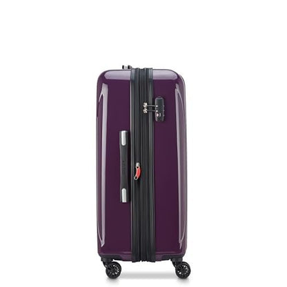 DELSEY Paris Helium Aero, 24 Inch Checked-Medium Luggage, Plum - color: Plum, size: Checked-Medium 24 Inch