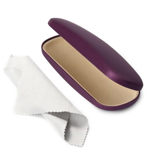 RayLove Unisex Hard Shell Eyeglasses Cases, Protective Case For Glasses - color: Purple