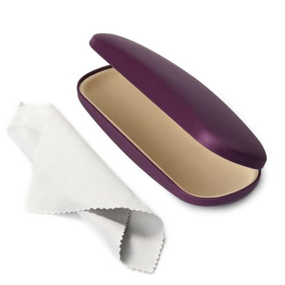 RayLove Unisex Hard Shell Eyeglasses Cases, Protective Case For Glasses - color: Purple
