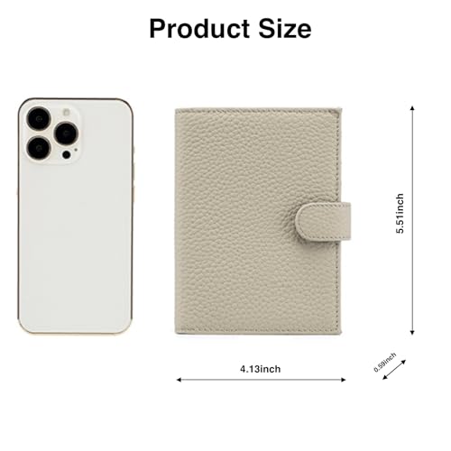 Slim Genuine Leather RFID Passport Holder, Travel Wallet With Cash Holder - color: Gray