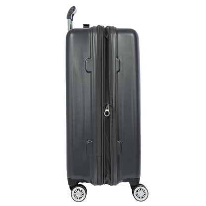 Bric's Cervia 27" Hardside Medium Expandable Luggage, 360° Spinner Wheels, Lightweight Checked Suitcase, TSA-Approved Locks, Dark Grey - color: Dark Grey, size: Medium-Checked 27 inch