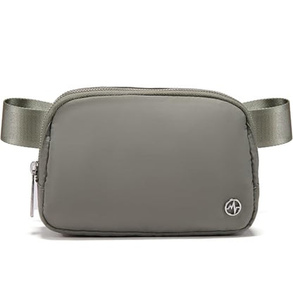 Pander Crossbody Belt Bag for Women and Men, Travel and Everyday Use - color: Grey Sage