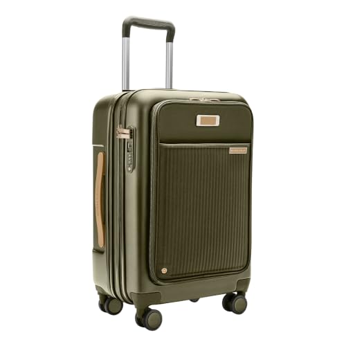 Briggs & Riley Sympatico 22 Inch Hardside Carry-On, Front Pocket, Olive - color: Olive, size: 22" Front Pocket Carry-On