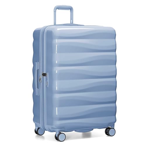 Traveler's Choice Edinburgh II Hardside Spinner Luggage, TSA Lock, Blue, 29" Large - color: Blue, size: 29" Large