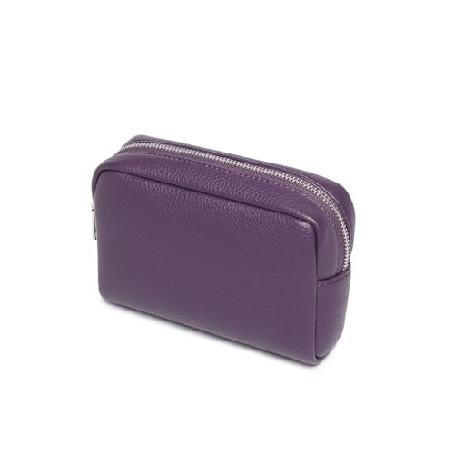 Makeup Bag for Purse Travel Cosmetic Bag (PU Anemone Purple) - color: Anemone Purple