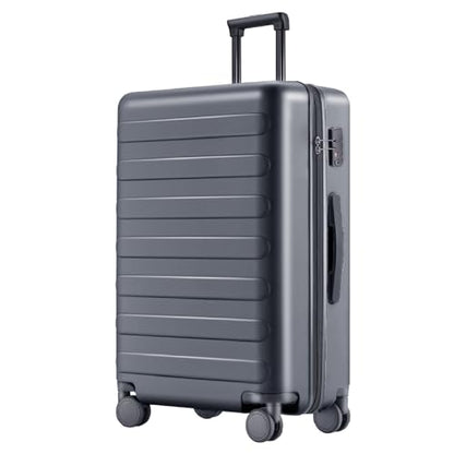NINETYGO Medium Checked Luggage 26 Inch, Checking In Luggage with Smooth Spinner Wheels, Lightweight, Hard Shell PC Suitcase, Lightweight Travel Luggage, TSA Approved (Grey, Rhine Basic) - color: 02-Grey (Basic), size: Checked 26-Inch