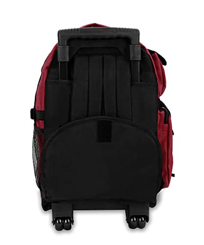 Everest Deluxe Wheeled Backpack, Burgundy, One Size,5045WH-BURG