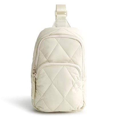 Vera Bradley Women's Featherweight Lorman Sling Backpack, Pumice Stone, One Size - color: Pumice Stone
