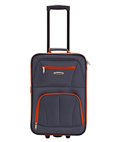 Rockland Fashion Softside 4 Piece Luggage Set, Expandable, (14" Tote/19"/24"/28"), Charcoal - color: Charcoal, size: 4 Piece (28"/24"/19"/14" Tote)