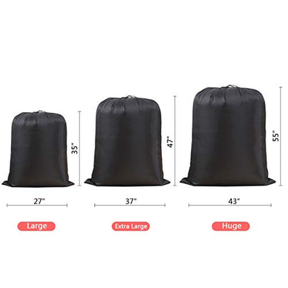 Extra Large Laundry & Storage Bag (43"x55", Black) - size: 43"x55"