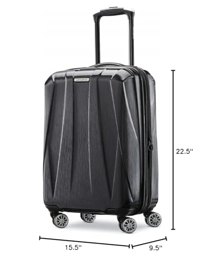 Samsonite Centric 2 Hardside Expandable Luggage with Spinner Wheels, Black, Carry-On 20-Inch - color: Black, size: Carry-on Spinner