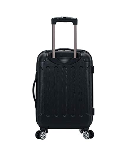 Rockland London Hardside 3 Piece Expandable Spinner Wheel Luggage Set, (20"/24"/28"), Black - color: Black, size: 3 Piece (28"/24"/20")