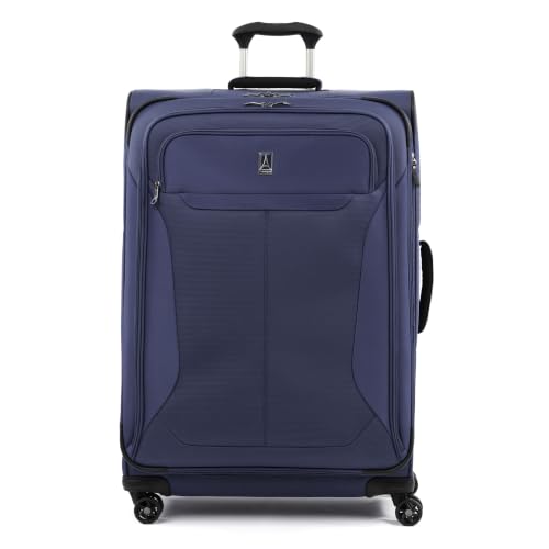 Travelpro Tourlite Softside 29" Expandable Luggage with 4 Spinner Wheels, Lightweight Suitcase, Checked Large, Blue - color: Blue, size: Checked-Large 29-Inch