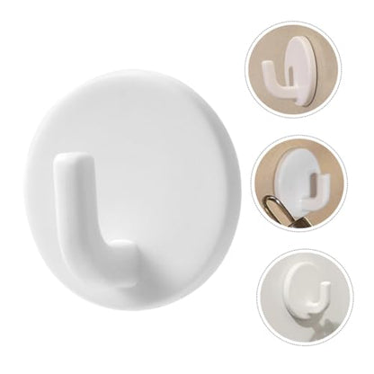 MAGICLULU 6pcs Self-Adhesive Wall Hooks for Kitchen and Bathroom Strong Adhesive Hanging Hooks for Towels Bags Keys No Drill Easy Installation for Home Organization