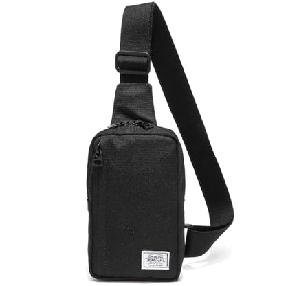 JEMINAL Shoulder Crossbody Bag Hiking Backpack Travel Bag Men Women Sling Backpack Multifunctional - color: Black
