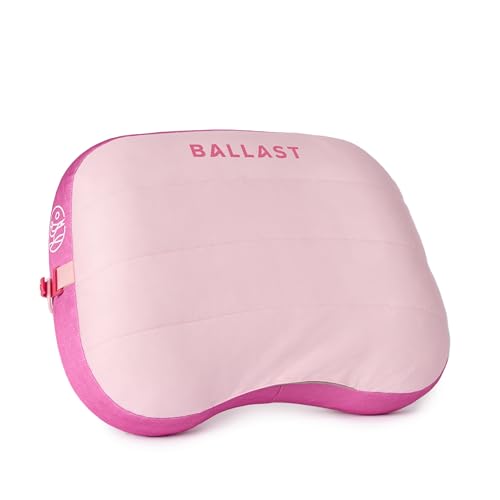 Ballast Beach Pillow – Comfy, Durable & Compact, Stays Put on Windy Beaches with Patented Sand Pouch, Inflatable Pillow for Beaches, Pools, Camping, Festivals and Travel (Flamingo Pink) - color: Flamingo Pink