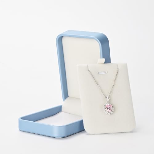 Oirlv Blue Pendant Necklace Gift Box - color: Sky Blue, size: Necklace Box