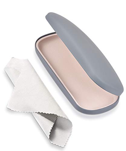 RayLove Unisex Hard Shell Eyeglasses Cases, Protective Case For Glasses - color: Grey