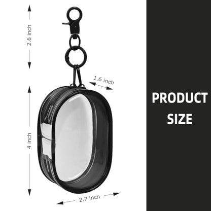 Linsaner 2 Pack Transparent Tech Pouch Storage Bags, Pink + Black - color: A6-Pink + Black
