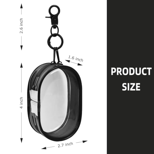Linsaner 1|2|4 Pack Available Transparent Tech Pouch Storage Bag, 1 Pack - color: B2-Black