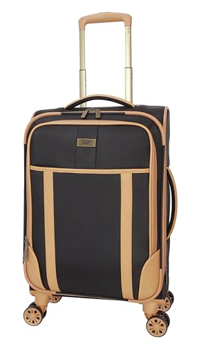 Dockers Seahorse Softside Expandable 8-Wheel Spinner Travel Carry On Luggage, 20-Inch, Black - color: Black, size: 20-Inch Carry On